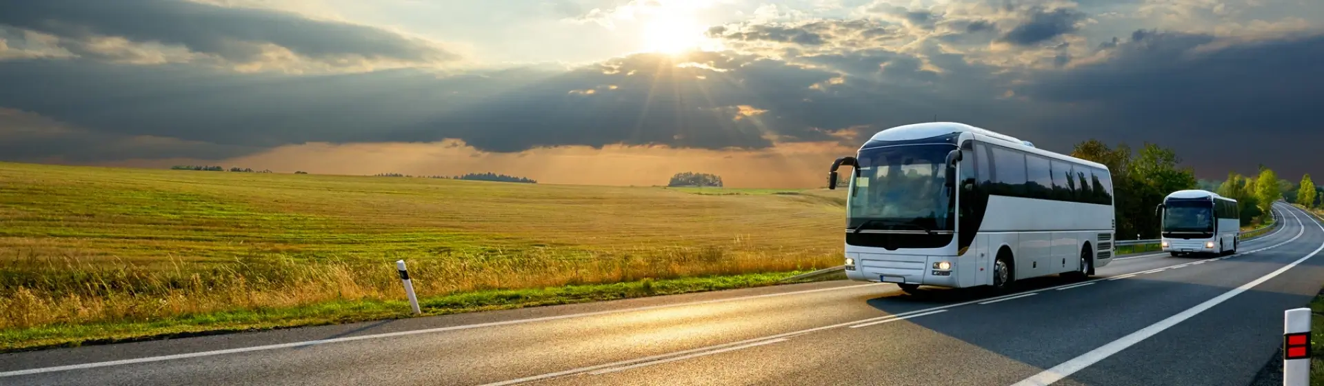 dwa autokary w trasie